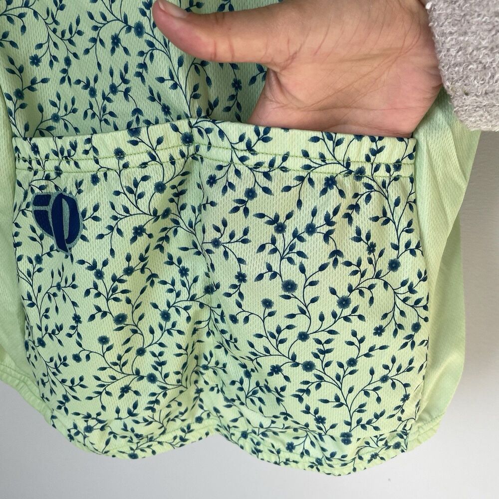Pearl Izumi Vtg 2002 Cycling Jersey Top Sleeveless Floral Green Blue Size Medium - Picture 9 of 11